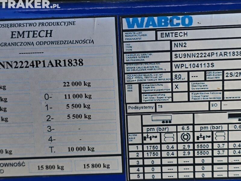 Naczepa 2 osie Emtech - do przewozu łodzi  '2023